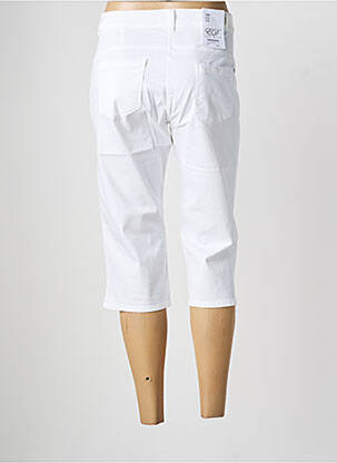 Pantacourt coupe droite blanc EAST DRIVE femme