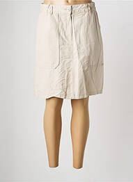 Jupe mi-longue taille élastique beige MAT DE MISAINE femme