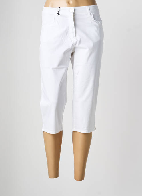 Pantacourt coupe droite blanc EAST DRIVE femme