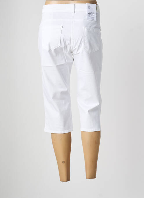Pantacourt coupe droite blanc EAST DRIVE femme