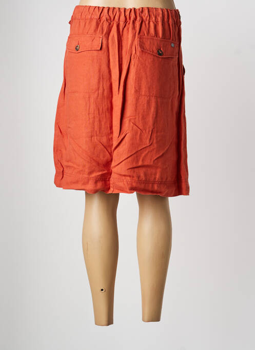 Jupe mi-longue coupe droite orange MAT DE MISAINE femme