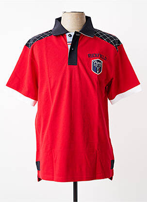Polo stretch manches courtes rouge RUCKFIELD homme