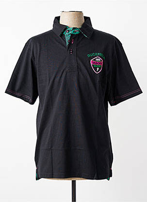 Polo tissage jersey manches courtes noir RUCKFIELD homme