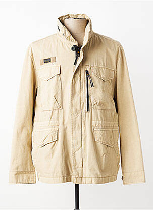 Blouson capuche intégrée dans le col beige CAMEL ACTIVE homme