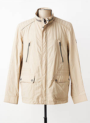 Blouson fermeture zippée sous rabat pressionné beige NEW CANADIAN homme
