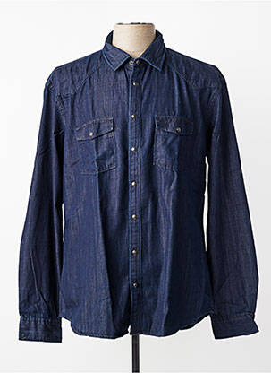 Chemise manches longues coupe droite bleu CAMEL ACTIVE homme