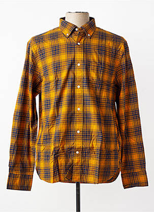 Chemise manches longues poignets boutonnés marron GANT homme