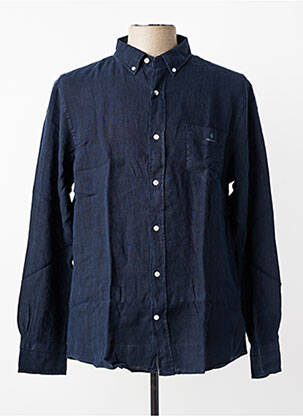 Chemise manches longues poignets boutonnés bleu GANT homme