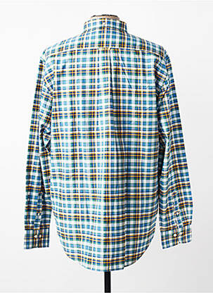 Chemise manches longues poignets boutonnés bleu GANT homme