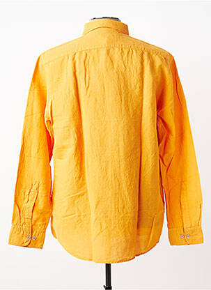 Chemise manches longues poignets boutonnés orange MCS homme