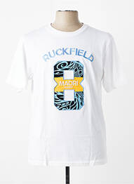 T-shirt broderie manches courtes blanc RUCKFIELD homme