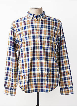 Chemise manches longues poignets boutonnés bleu GANT homme
