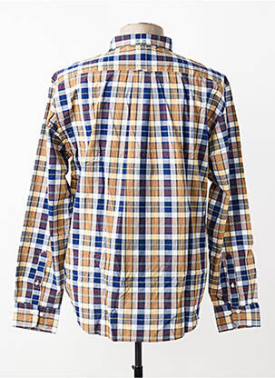 Chemise manches longues poignets boutonnés bleu GANT homme