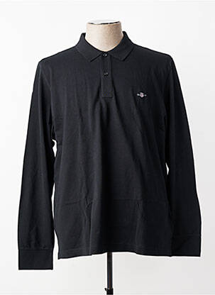 Polo manches longues manches longues noir GANT homme
