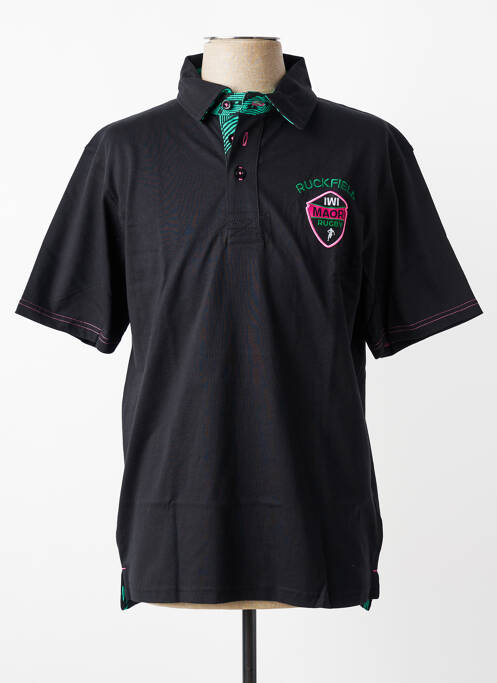Polo tissage jersey manches courtes noir RUCKFIELD homme