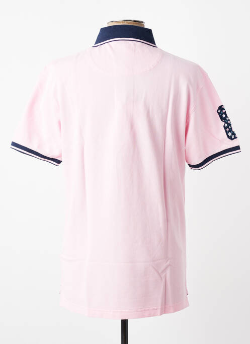 Polo stretch manches courtes rose RUCKFIELD homme