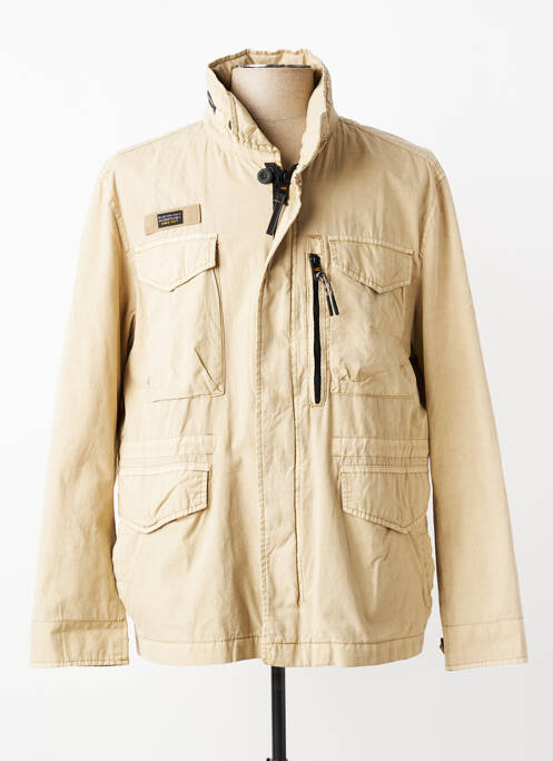 Blouson capuche intégrée dans le col beige CAMEL ACTIVE homme