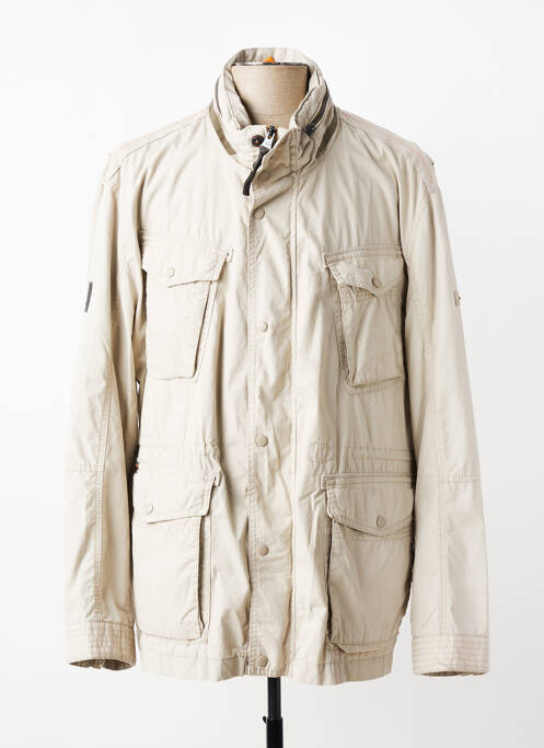 Blouson fermeture zippée sous rabat pressionné beige CAMEL ACTIVE homme
