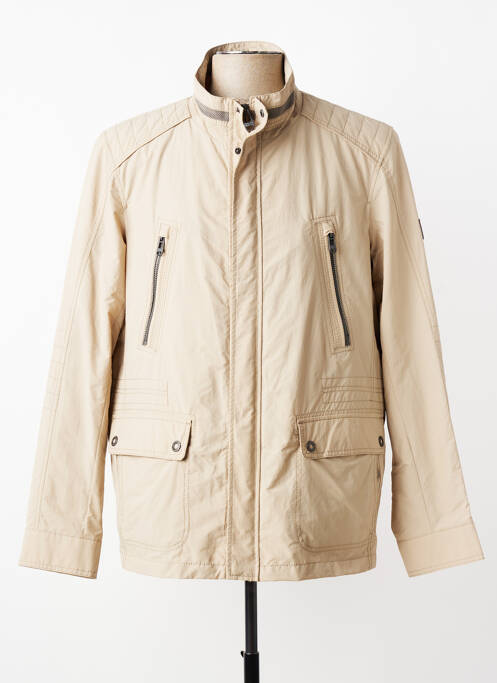 Blouson fermeture zippée sous rabat pressionné beige NEW CANADIAN homme