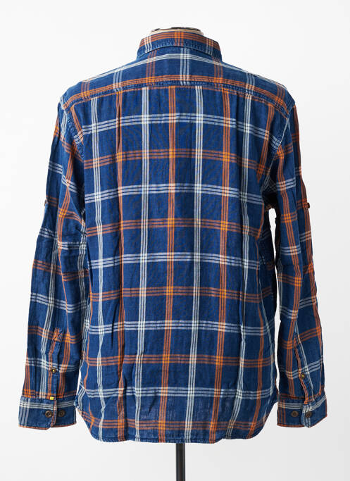 Chemise manches longues poignets boutonnés bleu CAMEL ACTIVE homme