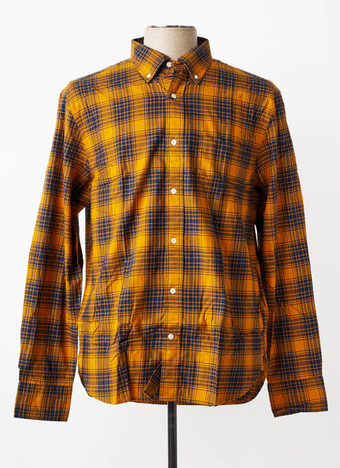 Chemise manches longues poignets boutonnés marron GANT homme