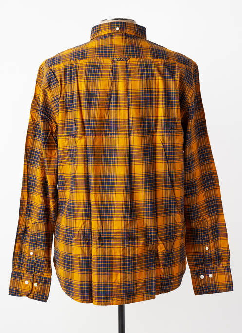 Chemise manches longues poignets boutonnés marron GANT homme