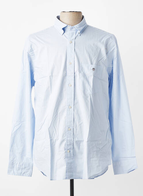 Chemise manches longues poignets boutonnés bleu GANT homme