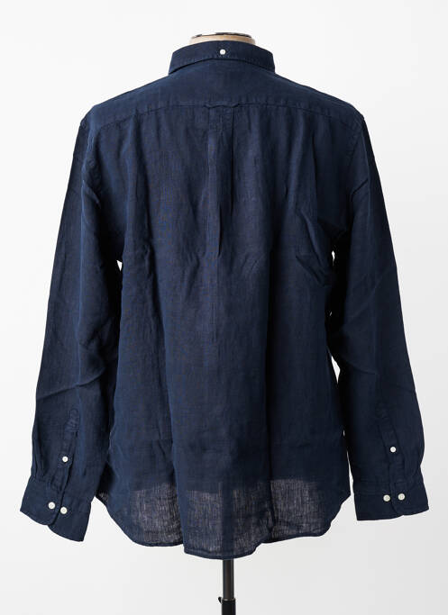 Chemise manches longues poignets boutonnés bleu GANT homme