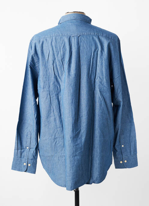 Chemise manches longues poignets boutonnés bleu GANT homme