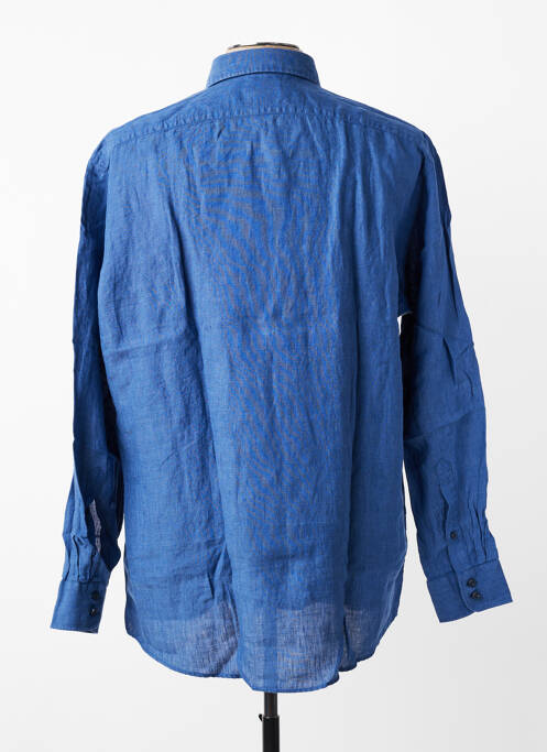 Chemise manches longues poignets boutonnés bleu OLYMP homme