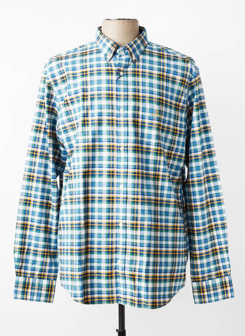 Chemise manches longues poignets boutonnés bleu GANT homme