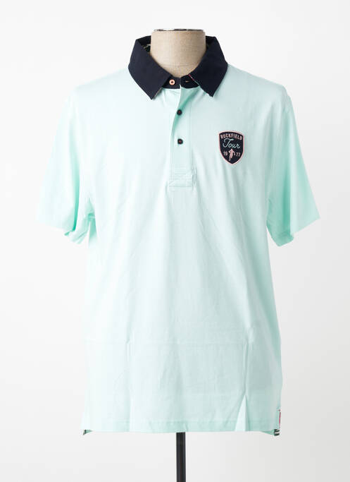 Polo tissage jersey manches courtes vert RUCKFIELD homme