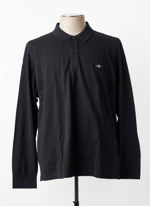 Polo manches longues manches longues noir GANT homme