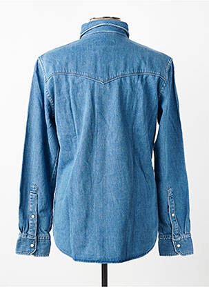 Chemise manches longues coupe cintrée bleu MCS homme