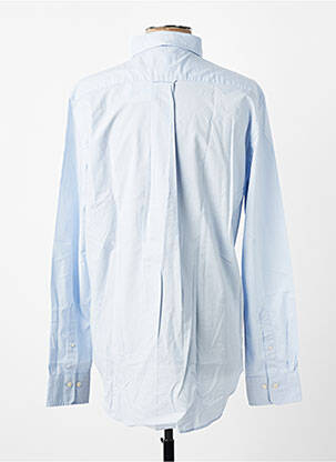 Chemise manches longues poignets boutonnés bleu GANT homme