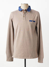 Polo manches longues manches longues beige MCS homme