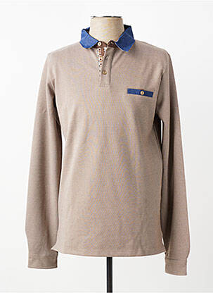 Polo manches longues manches longues beige MCS homme
