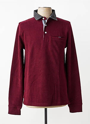 Polo manches longues manches longues rouge MCS homme