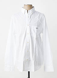 Chemise manches longues poignets boutonnés blanc GANT homme