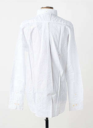 Chemise manches longues poignets boutonnés blanc GANT homme