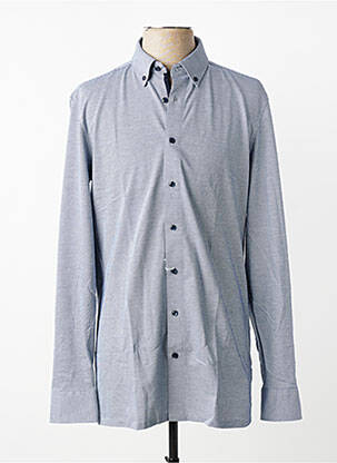 Chemise manches longues imprimé fantaisie bleu OLYMP homme