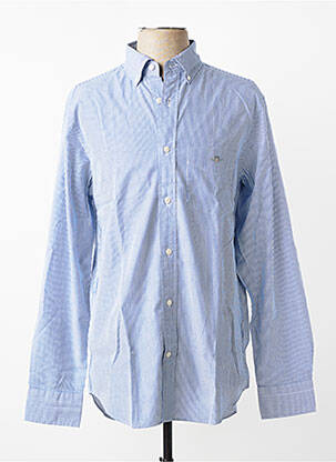Chemise manches longues poignets boutonnés bleu GANT homme