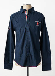 Chemise manches longues poignets boutonnés bleu RUCKFIELD homme