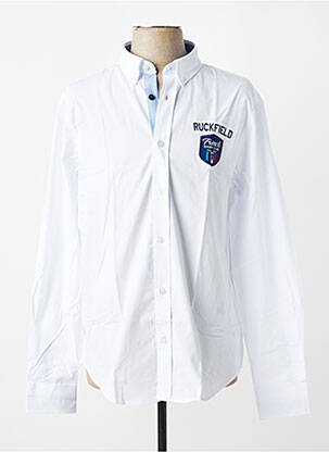 Chemise manches longues poignets boutonnés blanc RUCKFIELD homme