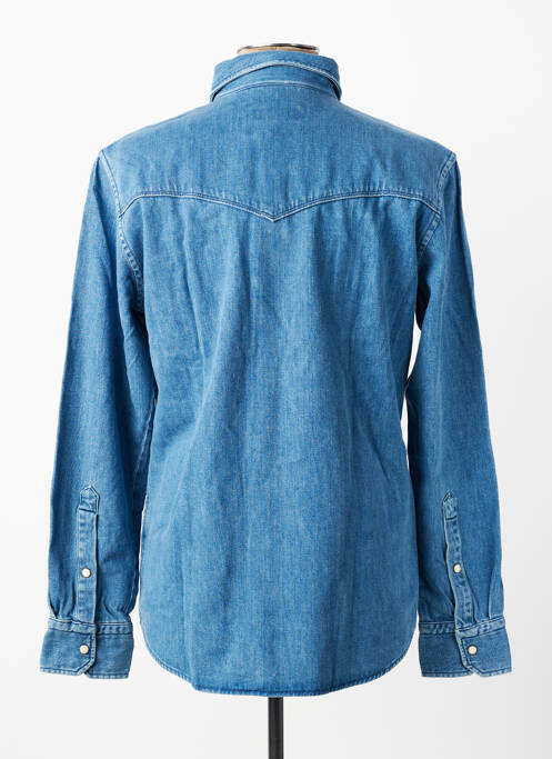 Chemise manches longues coupe cintrée bleu MCS homme