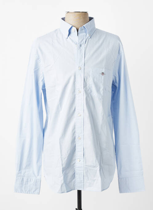 Chemise manches longues poignets boutonnés bleu GANT homme