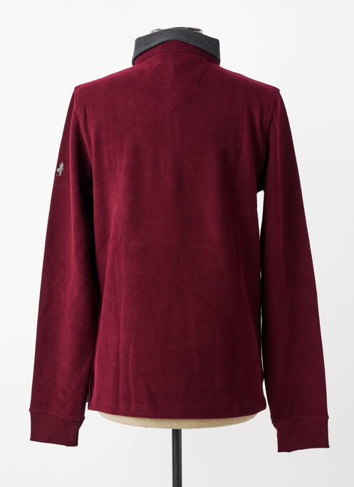 Polo manches longues manches longues rouge MCS homme
