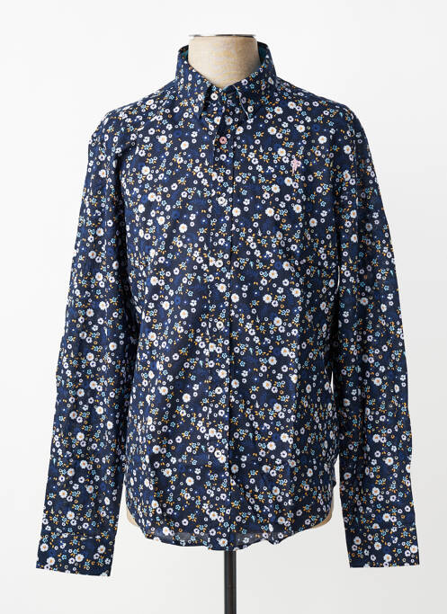 Chemise manches longues poignets boutonnés bleu RUCKFIELD homme