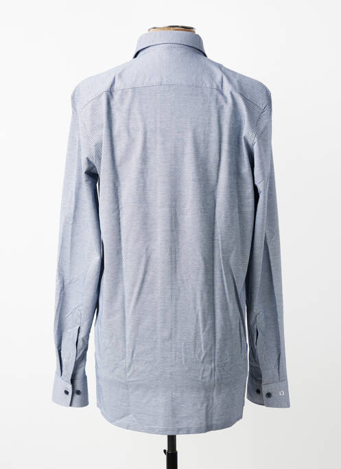 Chemise manches longues poignets boutonnés bleu OLYMP homme