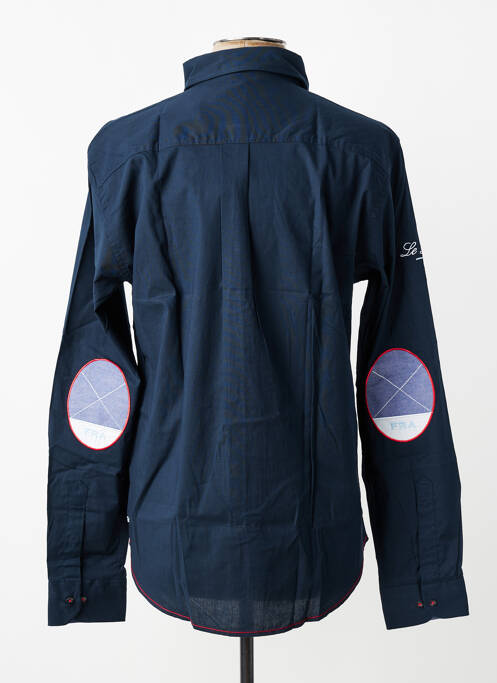 Chemise manches longues poignets boutonnés bleu RUCKFIELD homme